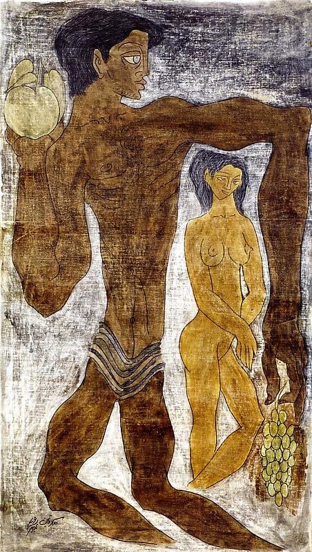 Sadequain ADAM AND EVE 