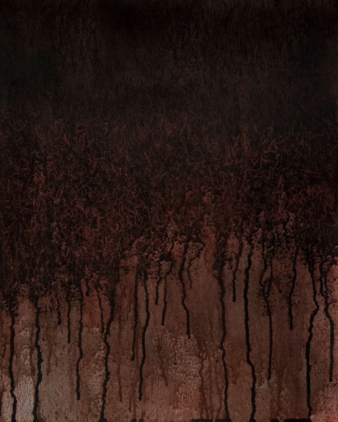 Mohammed Kazem, Soundless VI,&nbsp;2015, Acrylic and pastel on paper, 20 x 16 in