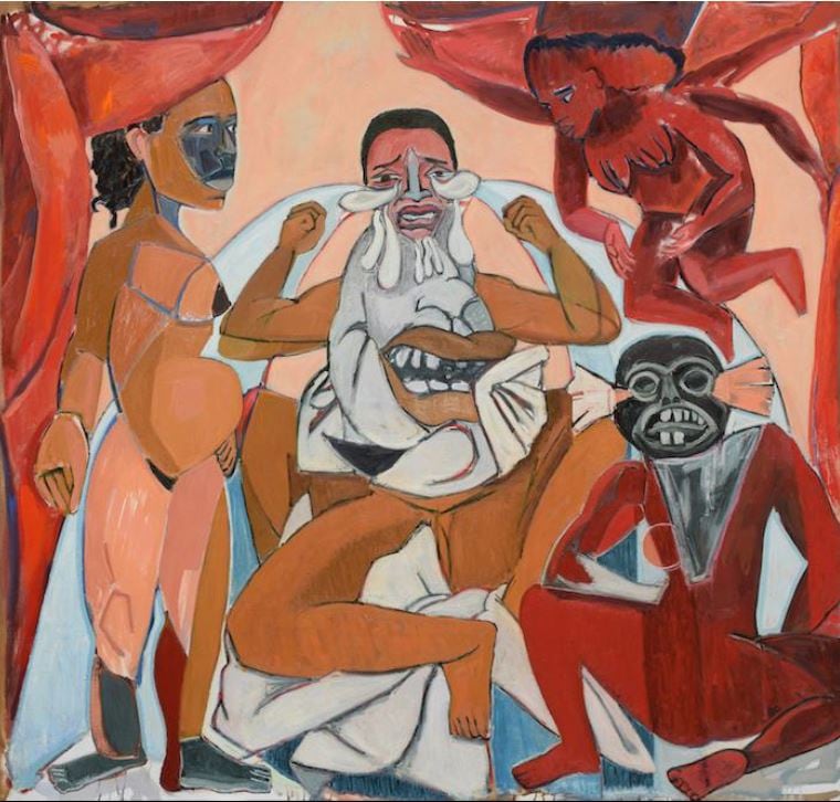 Mequitta Ahuja,&nbsp;Le Damn,&nbsp;2018, Oil on canvas, 80 x 84 in