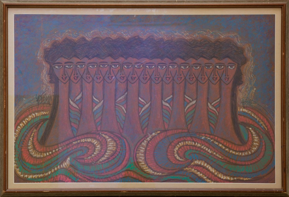 Sadequain Untitled (Fifteen Heads)