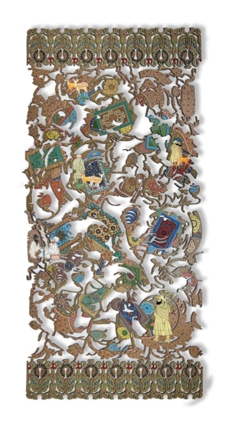 Veer Munshi, Healing Wounds, 2022, Hand painting on hdf board, 96 x 48 in (243.84 x 121.92 cm)