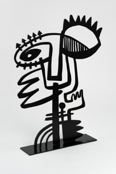 Victor Ekpuk, The Politician,&nbsp;2018,&nbsp;Powder coated steel,&nbsp;28 x 36 x 6&nbsp;in