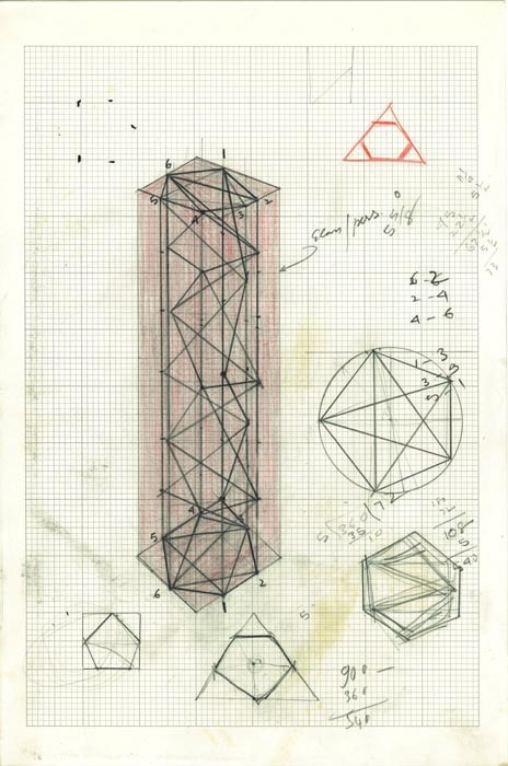 Rasheed Araeen Original Drawing for Sculpture (1)
