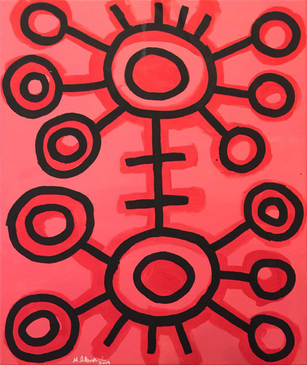 Mohamed Ahmed Ibrahim, Untitled 5,&nbsp;2019,&nbsp;Acrylic on canvas,&nbsp;24 x 20&nbsp;in