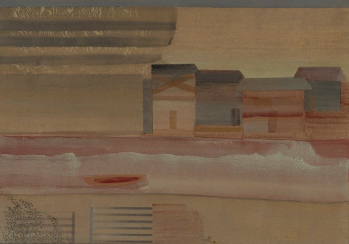 Nilima Sheikh, Forebodings,&nbsp;2018,&nbsp;Mixed tempera on Sanganer paper,&nbsp;13.3 x 19 in