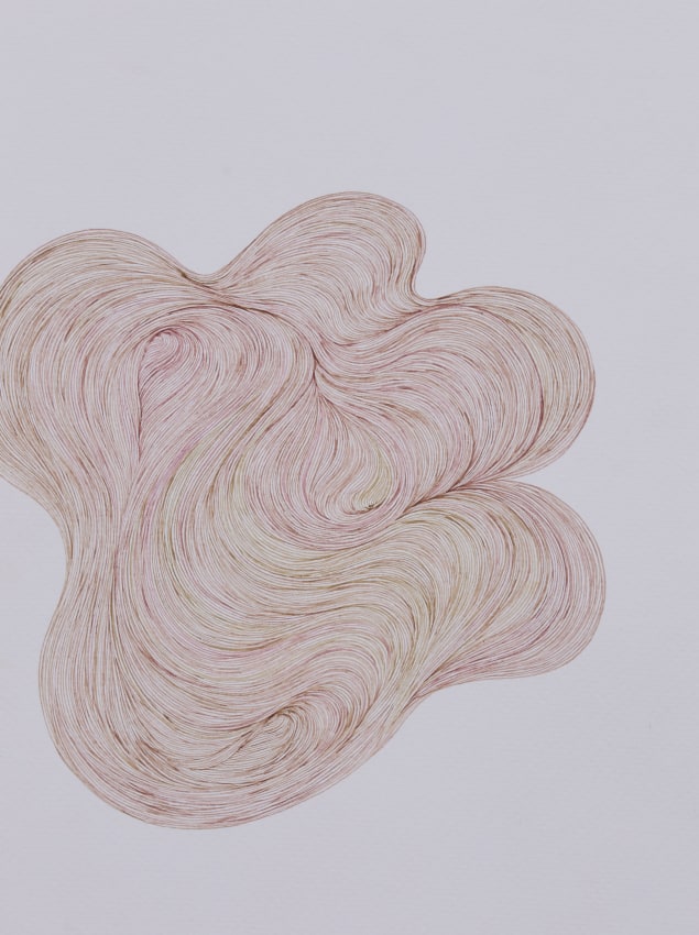 Abstract watercolor on paper drawing