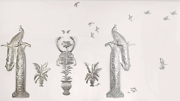 Adeela Suleman UNTITLED 1 (PEACOCKS WITH MISSILES) (Ed. of 3)