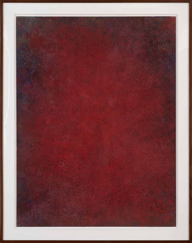 Natvar Bhavsar, UNTITLED VII, 1970, Dry pigments with oil and acrylic mediums on paper, 53 x 42 in