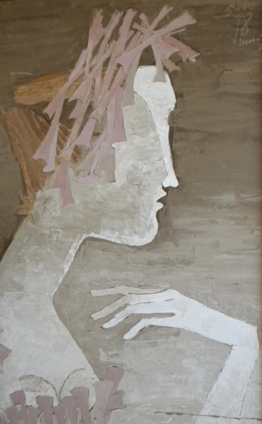 M. F. Husain, Mustafa 1,&nbsp;1975,&nbsp;Oil on canvas, 48 x 29 in, &nbsp;