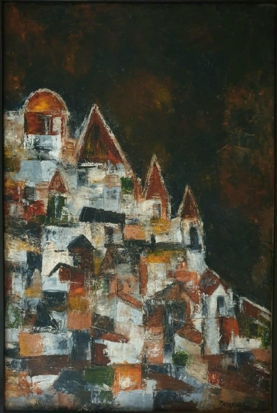 Akbar Padamsee, Untitled Cityscape,&nbsp;1962, Oil on canvas, 30 x 20 in