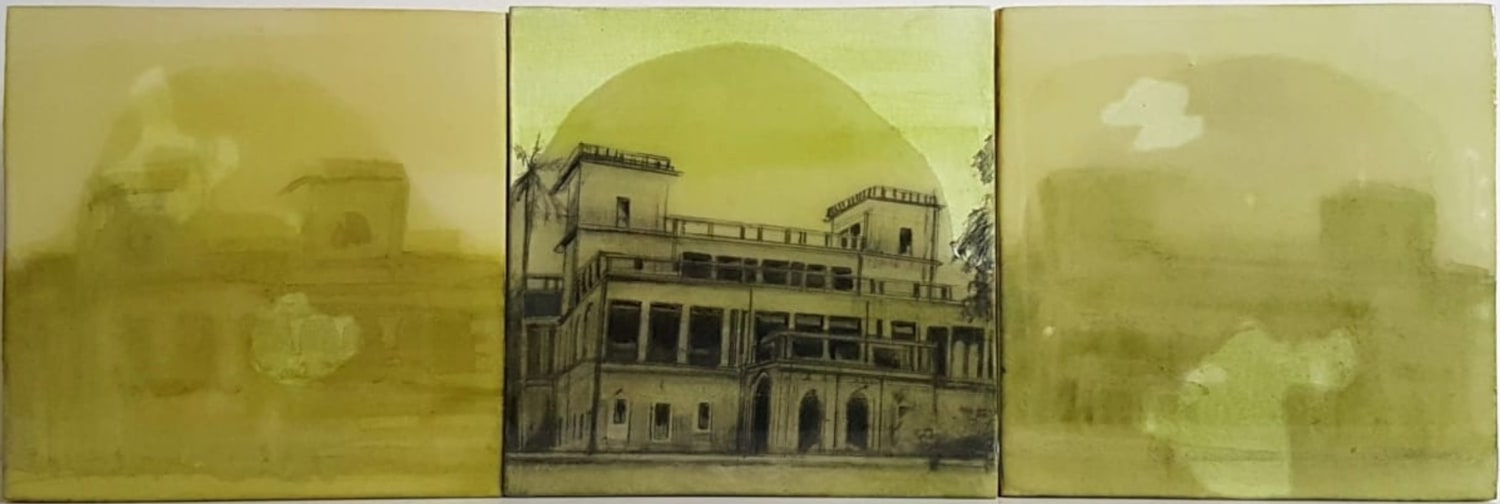 Saba Qizilbash,&nbsp;Enemy Properties 3,&nbsp;2018,&nbsp;Graphite and epoxy on paper, mounted on wood,&nbsp;6 x 4 in