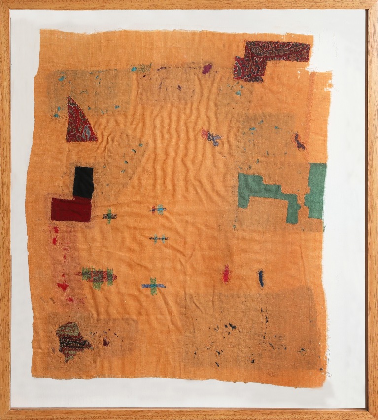 Priya Ravish Mehra, Untitled 1,&nbsp;2017,&nbsp;Rafoogari on Pashmina cloth,&nbsp;20.5 x 18.5 in