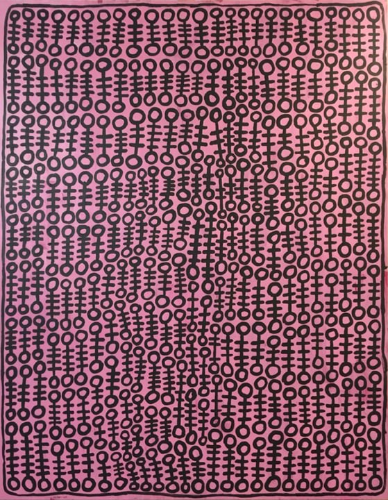 Mohamed Ahmed Ibrahim, Untitled 6,&nbsp;2019,&nbsp;Acrylic on canvas,&nbsp;78 x&nbsp;59 in