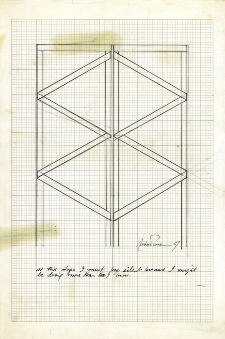 Rasheed Araeen Original Drawings for Sculpture (17-20)