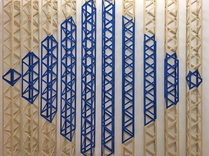 Rasheed Araeen, Untitled (Blue), 2015, Wood and paint, 74&nbsp;x 86 x 5 in