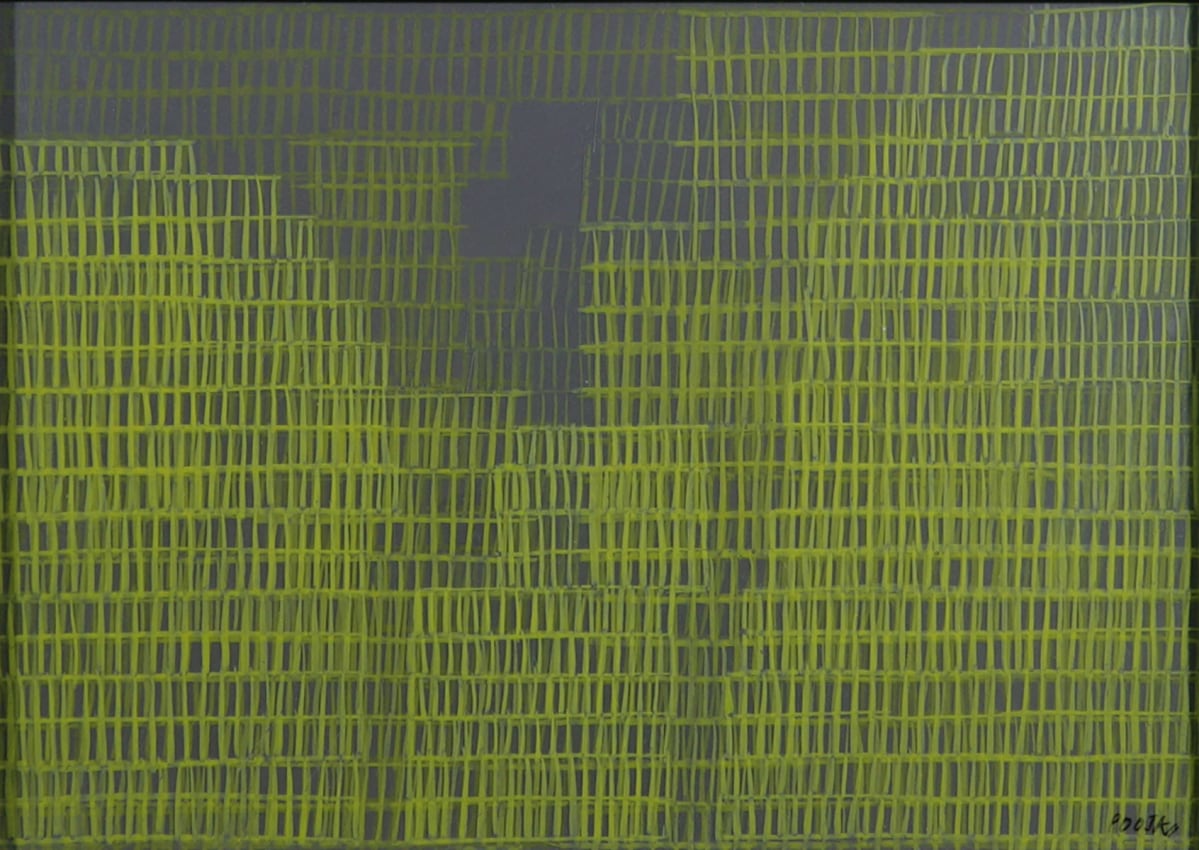 Drawing of a cityscape on film