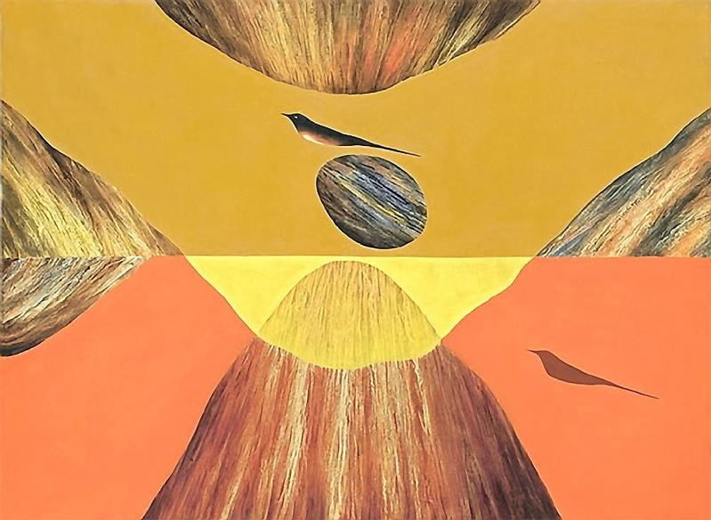 Jagdish Swaminathan UNTITLED (BIRD, TREE, MOUNTAIN)