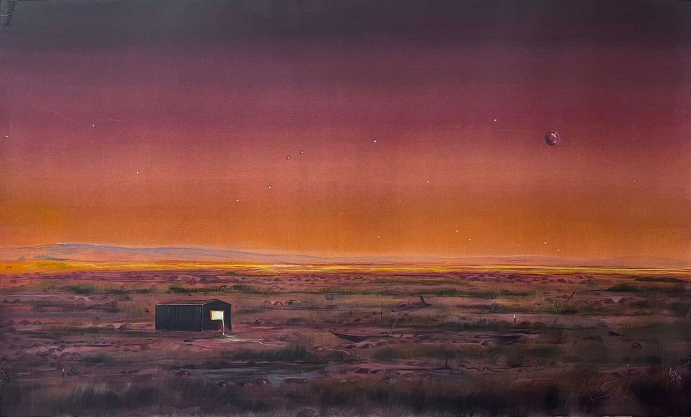 Sujith S.N.,&nbsp;Isle, 2019,&nbsp;Watercolour on paper, 24 x 41 in (61 x 104 cm), SNSUJ057