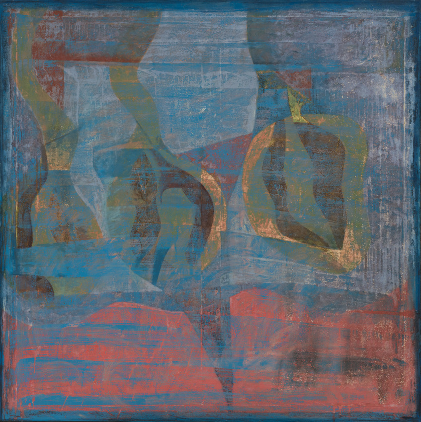 Mohammad Omer Khalil,&nbsp;Pomegranate,&nbsp;1971,&nbsp;Acrylic and enamel on canvas, 60 x 60&nbsp;in