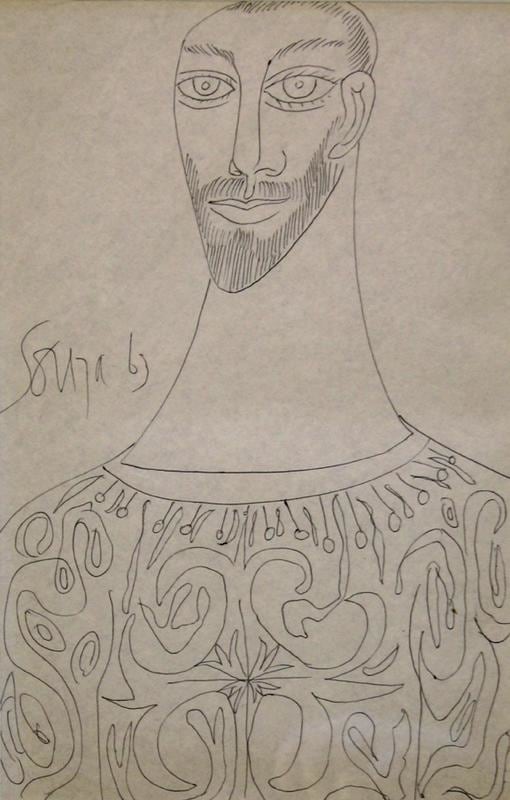 F.N. Souza UNTITLED (PORTRAIT OF A BEARDED MAN)
