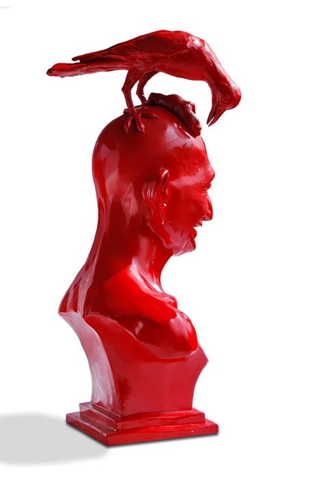 Debanjan Roy India Shining III (Gandhi Bust With Bird Pecking)