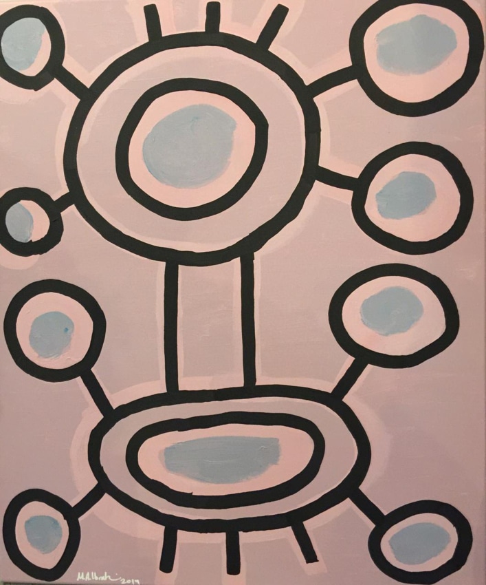 Mohamed Ahmed Ibrahim, Untitled 4,&nbsp;2019,&nbsp;Acrylic on canvas,&nbsp;24 x 20&nbsp;in