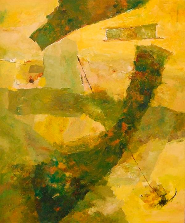 Ram Kumar UNTITLED ABSTRACT (GREEN/YELLOW)