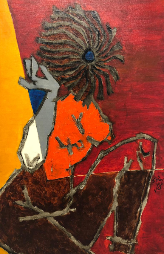 M.F. Husain, Untitled (Maya),&nbsp;1973, Oil on canvas, 50 x 33 in