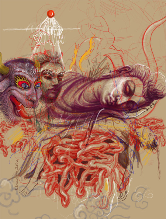 Khadim Ali, The Other Gods VI,&nbsp;2020,&nbsp;Inkjet print on Hahnmule paper, 30 x&nbsp;22.74&nbsp;in, Edition of 3