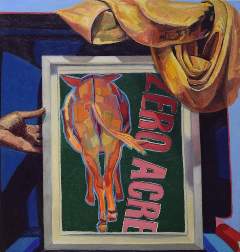 Mequitta Ahuja,&nbsp;Zero Acre,&nbsp;2018, Oil on canvas, 42 x 40 in