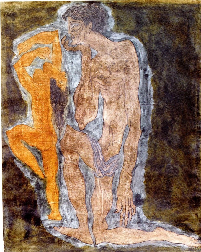 Sadequain The Thinker Contemplating a Woman