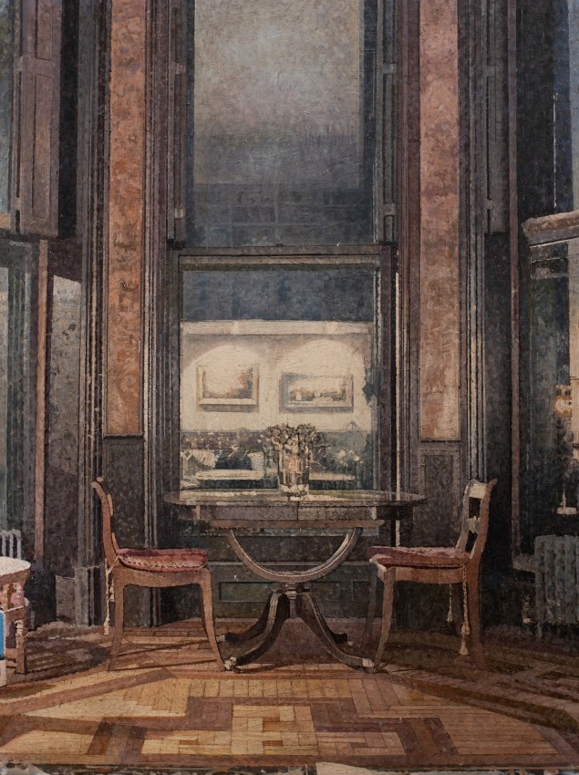 Bernardo Siciliano,&nbsp;The Turn of The Screw,&nbsp;2020-2021,&nbsp;Oil on canvas,&nbsp;63 x 47 in