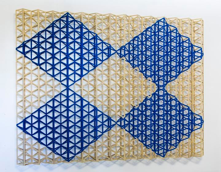 Rasheed Araeen CHAAR NEELAY HEERAY (FOUR BLUE DIAMONDS)