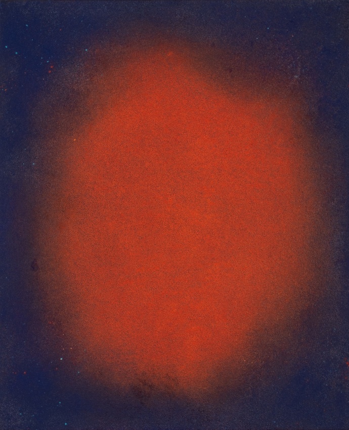 Natvar Bhavsar, PR-KAAR III, 2017, Dry pigments with oil and acrylic mediums on canvas, 44 x 36 in