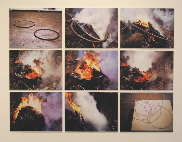 Rasheed Araeen Burning Bicycle Tyres