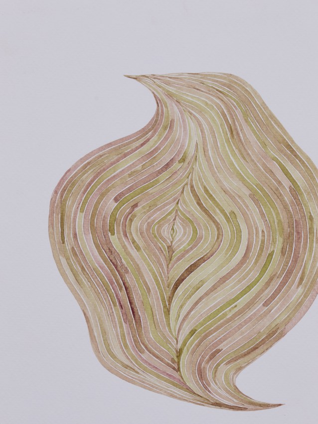 Abstract watercolor on paper drawing