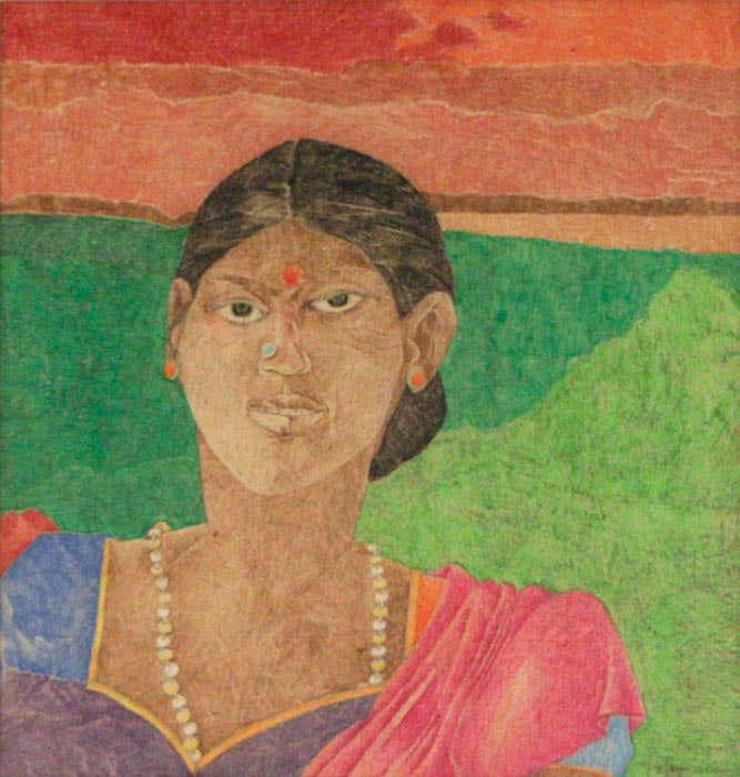 Laxma Goud UNTITLED (WOMAN WITH NOSE RING)