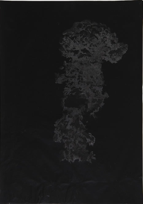 Saad Qureshi,&nbsp;Untitled (Persistence of Memory&nbsp;4),&nbsp;2013,&nbsp;Carving on carbon paper,&nbsp;18.5 x 15 in