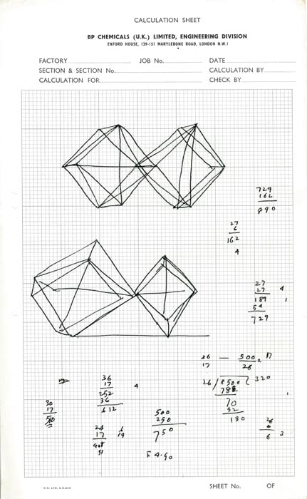 Rasheed Araeen Original Drawing for Sculpture (3)