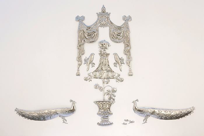 Adeela Suleman UNTITLED 2 (PEACOCKS WITH DRAPES) (Ed. of 3)