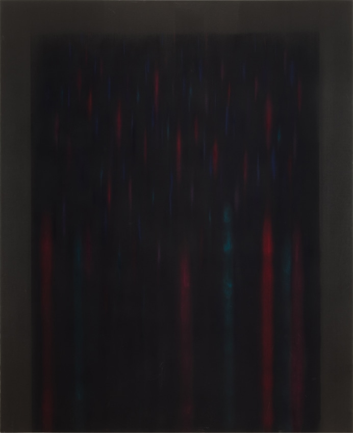 Natvar Bhavsar,&nbsp;OORVSEE II,&nbsp;1985,&nbsp;Dry pigments with oil and acrylic mediums on canvas, 84.5 x 68.5 in