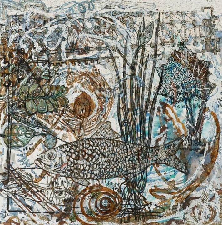 Jayashree Chakravarty UNTITLED (FISH AND FERNS)