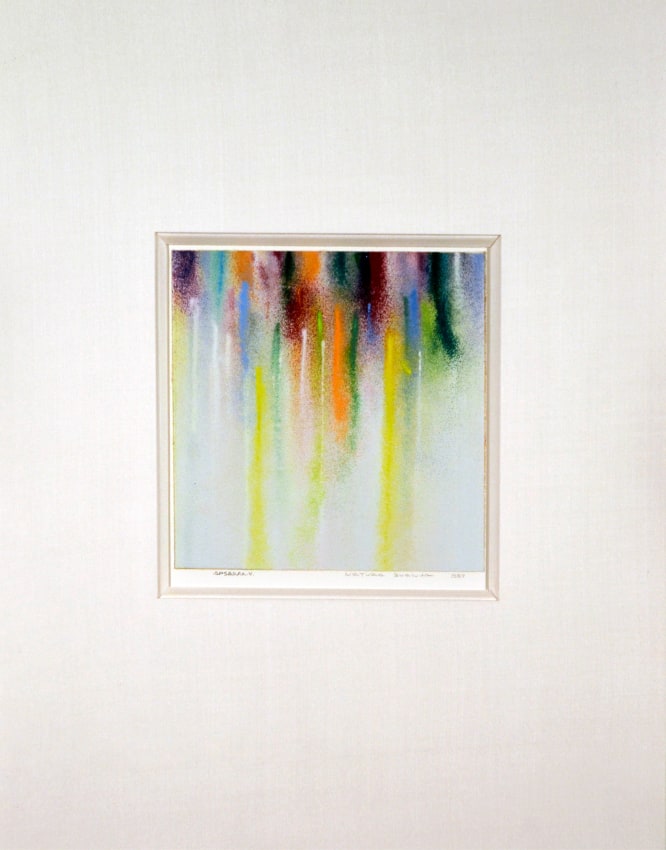 Natvar Bhavsar,&nbsp;AA-KASH IIX ,&nbsp;1987,&nbsp;Pastel on paper,&nbsp;21 x 17 in