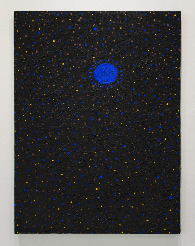 Victor Ekpuk,&nbsp;Children of the Full Moon, 1996,&nbsp;Acrylic on panel, 48 x 36 in (121.9 x 91.4 cm), EKPVI050