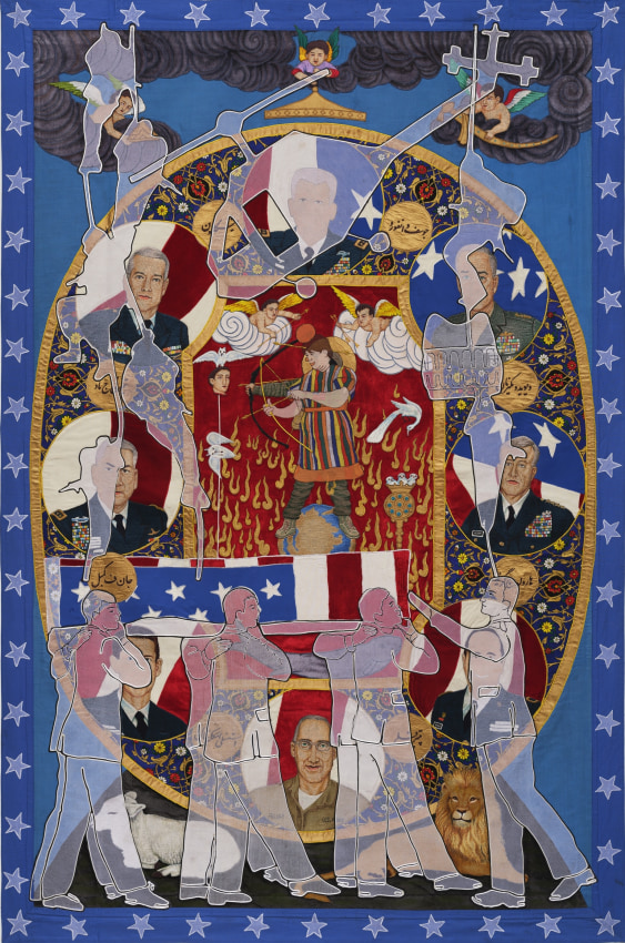 Khadim Ali,&nbsp;The Elixir Never Worked,&nbsp;2020,&nbsp;Fabric tapestry,&nbsp;89.75 x 57&nbsp;in