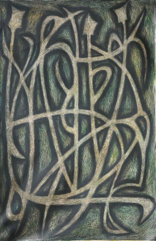 Sadequain THREE STANDING FIGURES 