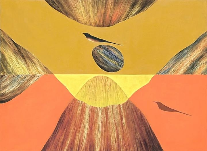 Jagdish Swaminathan UNTITLED (BIRD &amp;amp; MOUNTAIN SERIES)