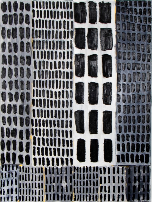 Mohamed Ahmed Ibrahim, Mixed Lines,&nbsp;2017,&nbsp;Oil on canvas,&nbsp;48 x 36 in