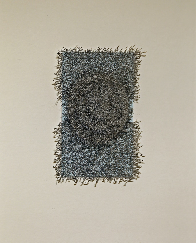 Ghulam Mohammad, Untitled,&nbsp;2018,&nbsp;Iranian ink and paper collage on Wasli paper,&nbsp;14 x 12 in