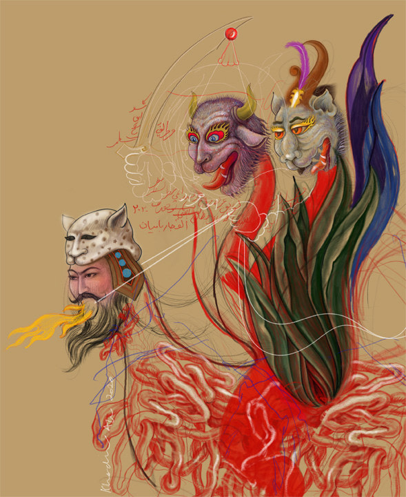 Khadim Ali, The Other Gods V,&nbsp;2020, Inkjet print on Hahnmule paper,&nbsp;30 x&nbsp;24.5 in,&nbsp;Edition of 3